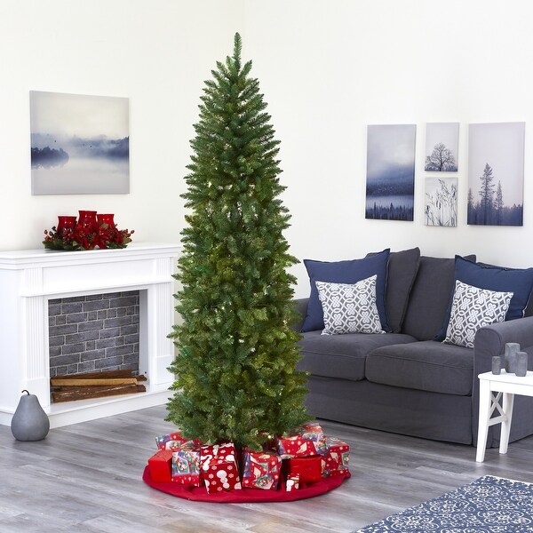 6.5' Slim Green Mountain Pine Artificial Christmas Tree with 851 Bendable Branches