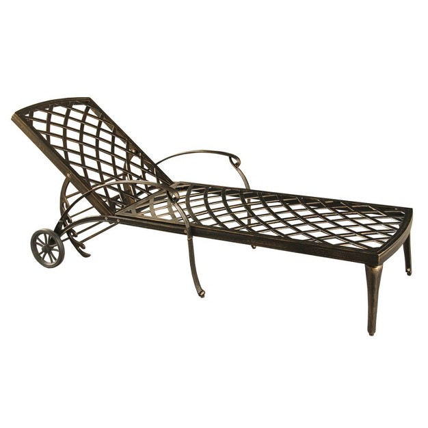 Contemporary Modern Mesh Lattice Aluminum Patio Chaise Lounge Portable Adjustable Weather resistant Oakland Living