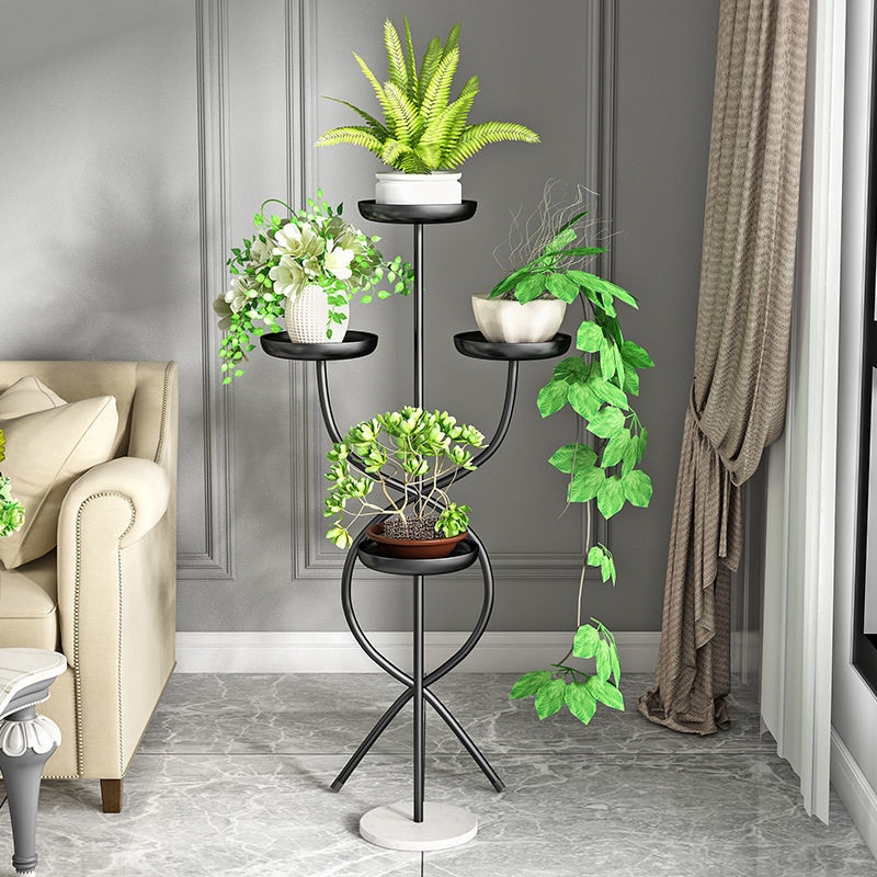 Multi Layer Indoor Iron Flower Stand for Indoor Porch  Living Room  Balcony   Transitional   Plant Stands And Telephone Tables   by Miron Demid LLC  Houzz