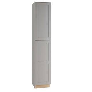 Home Decorators Collection Tremont Assembled 18x90x24 in. Plywood Shaker Utility Kitchen Cabinet Soft Close Right in Painted Pearl Gray U182490R-TPG