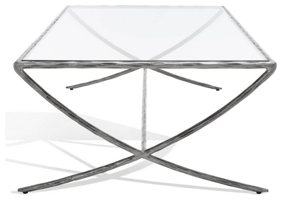 Safavieh Couture Debbie Rectangle Metal Coffee Table   Transitional   Coffee Tables   by Safavieh  Houzz