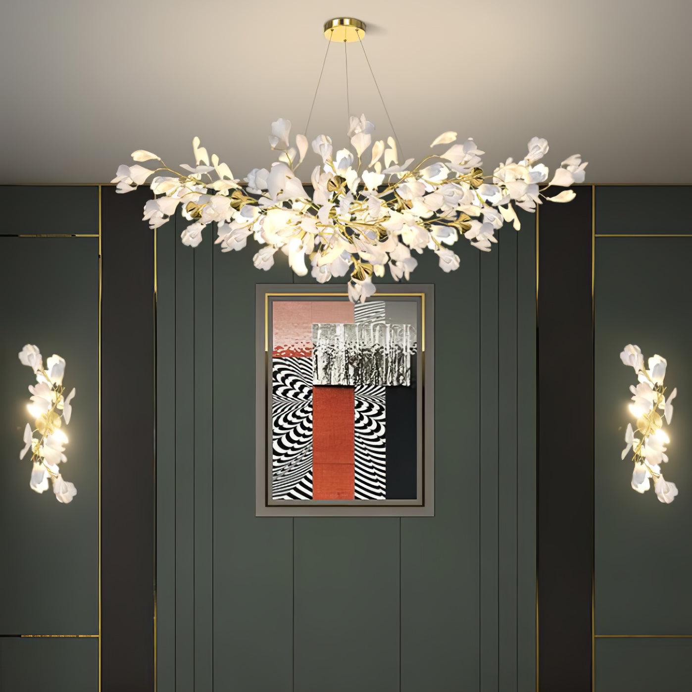 Gingko Flowers Plug-in Wall Lamp