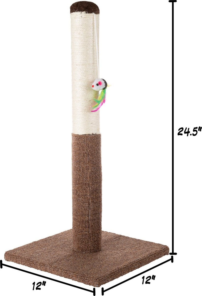 Pet Adobe 24.5-in Sisal Cat Scratching Post with Toy