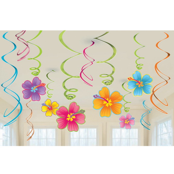 Amscan 205818 Luau Swirl Hanging Decorations Value...