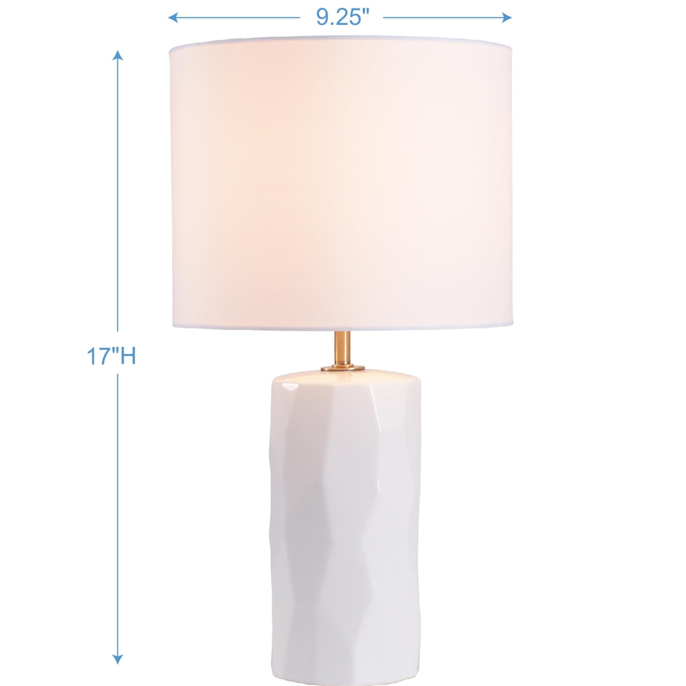 Mainstays White Ceramic Table Lamp, 17