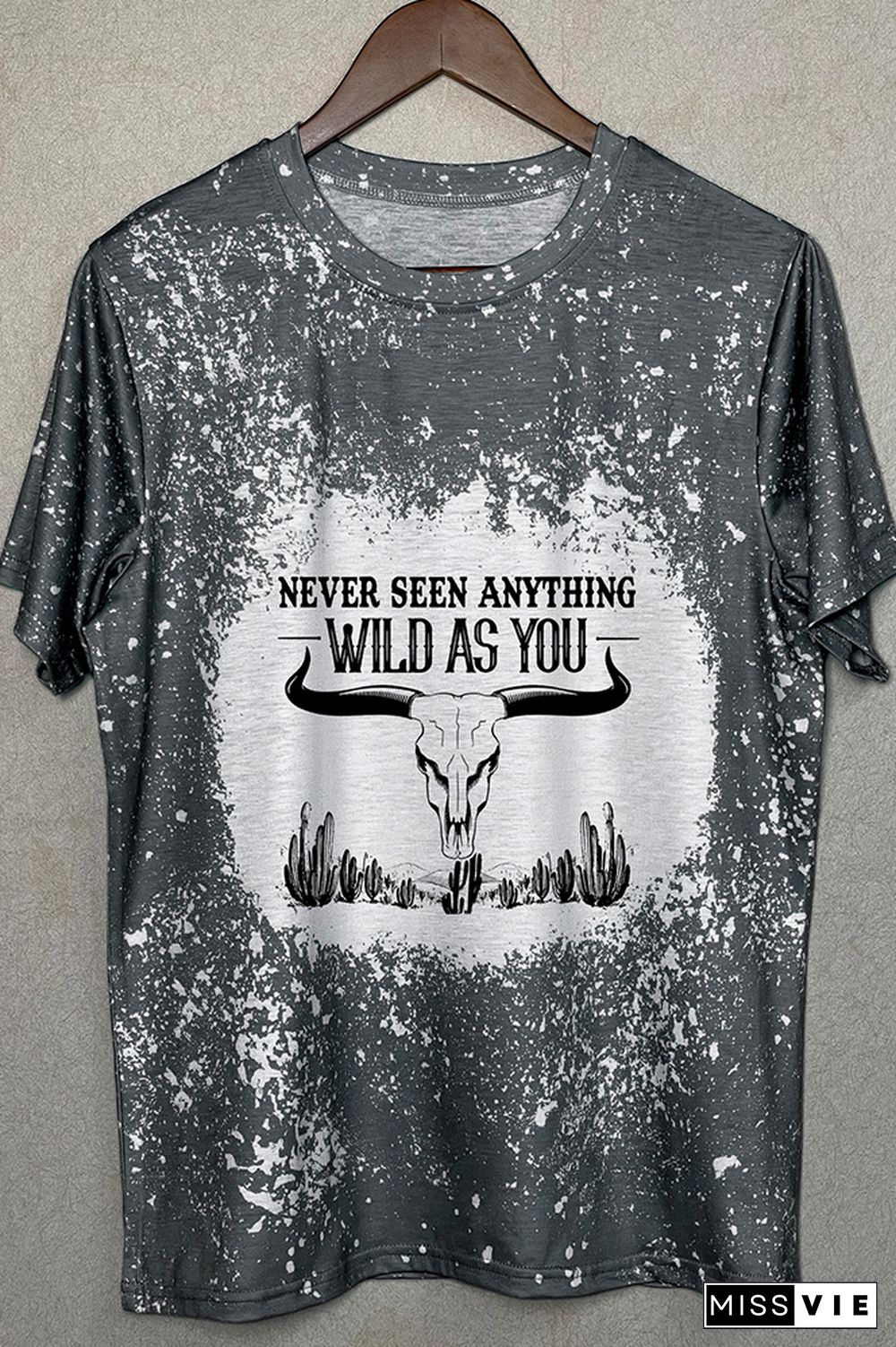 Wild As You Tie Dye Bleach Graphic Tee