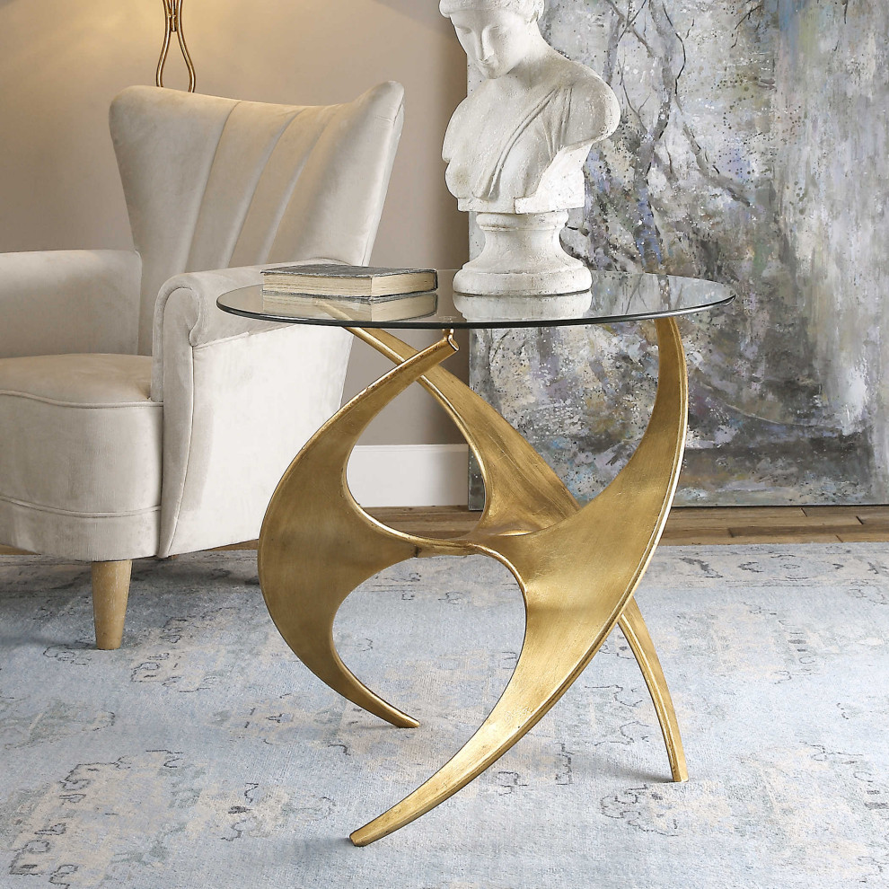 Uttermost Graciano Glass Accent Table   Contemporary   Coffee And Accent Tables   by Buildcom  Houzz