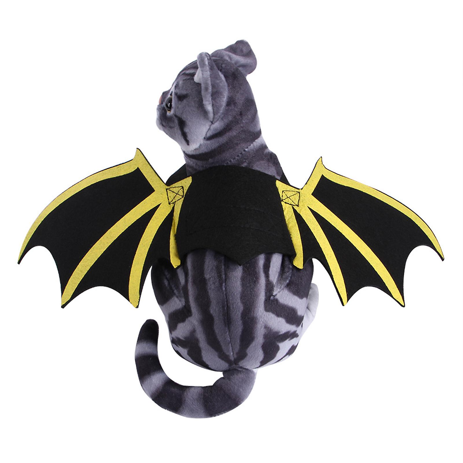 Halloween Cat Bat Costume Cat Batwings Cosplay Costume For Halloween Pet Fancy Dress For Cats Dogs Multicolor