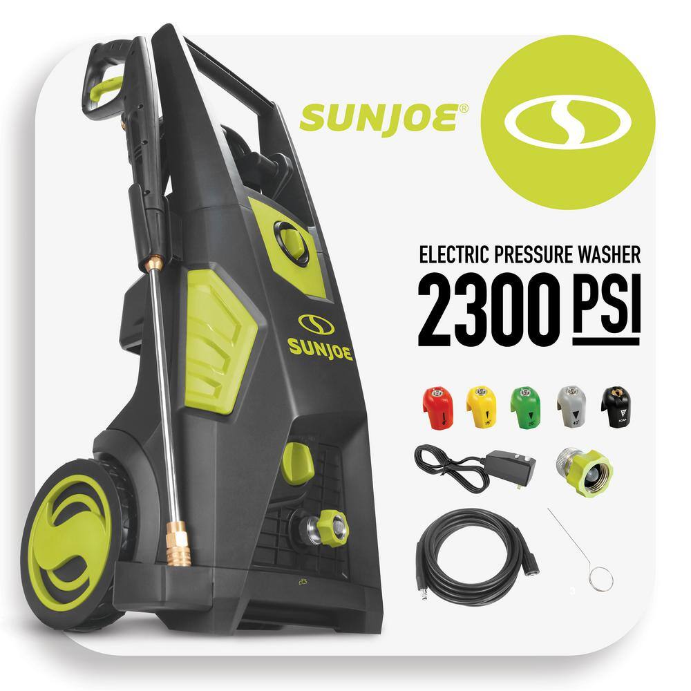 Sun Joe 2000 PSI 1.09 GPM 13 Amp Brushless Induction Cold Water Corded Electric Pressure Washer with Brass Hose Connector SPX3500