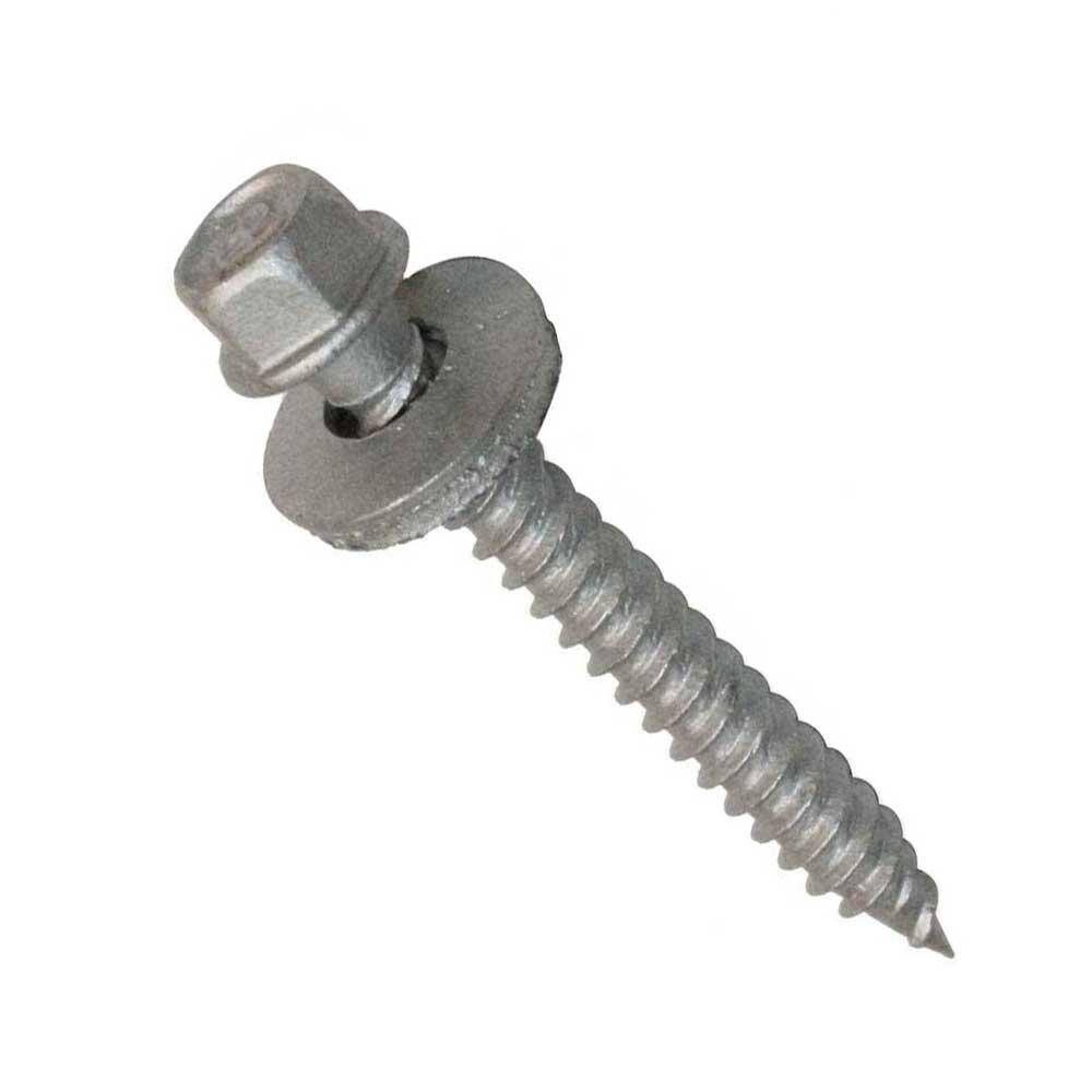 Gibraltar Building Products 1-12 in. Wood Screw #10 Galvanized Hex-Head Roof Accessory (100-PieceBag) 34166