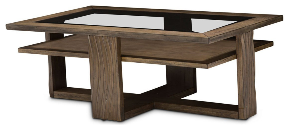 Aico Amini Del Mar Sound 2PC Rect Cocktail  ampEnd Tbl Set Reclaimed Barn   Transitional   Coffee Table Sets   by AMOC  Houzz