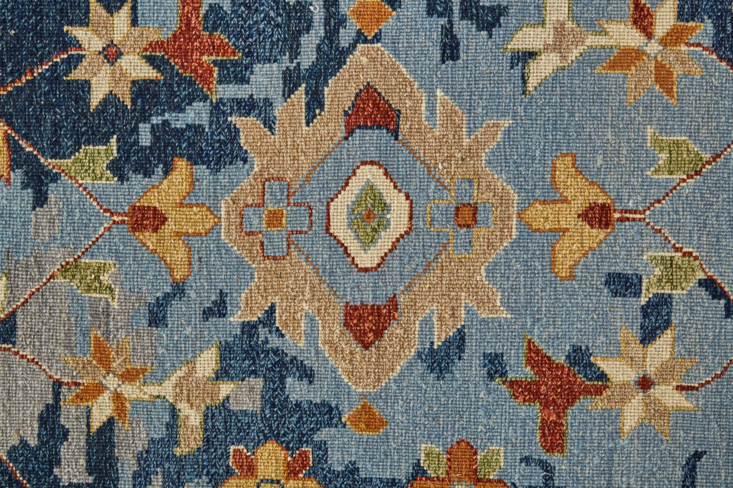 Pierson Oushak Hand Knotted Blue Rug