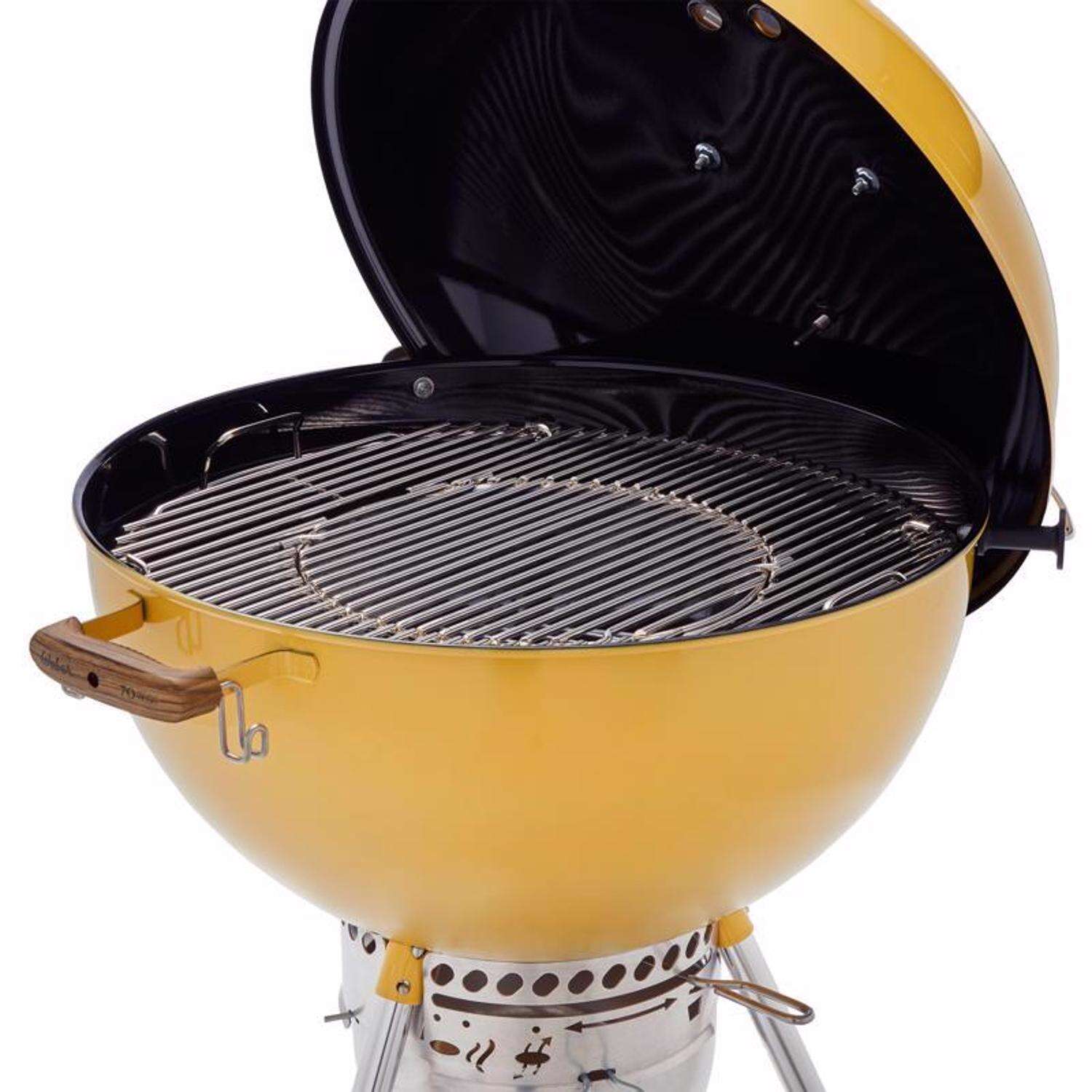 Weber 22 in. 70th Anniversary Kettle Charcoal Grill Hot Rod Yellow