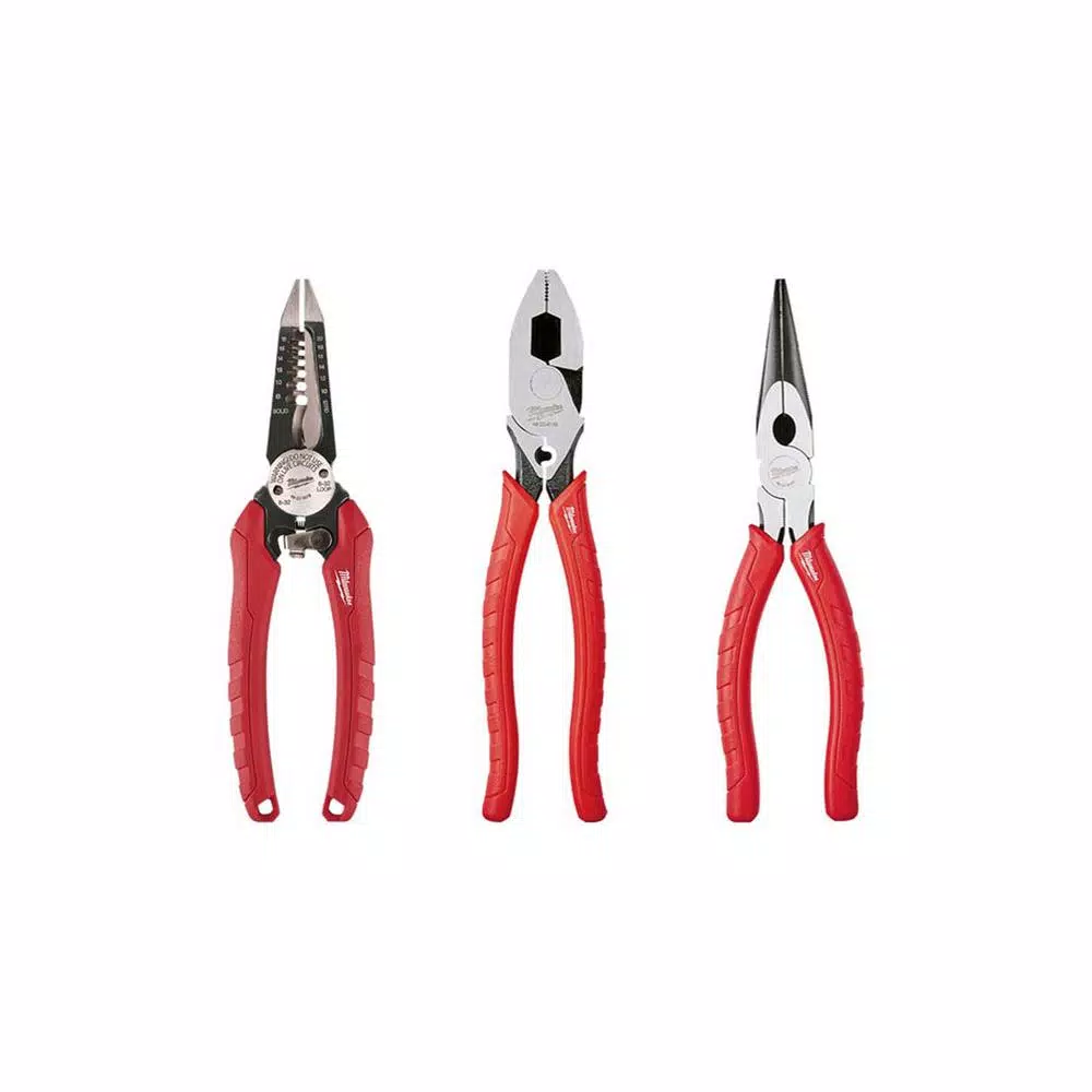 Milwaukee Electrician Pliers Set (3-Piece) and#8211; XDC Depot