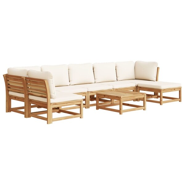 vidaXL Patio Sofa with Cushions 2Seater Outdoor Loveseat Solid Wood Acacia