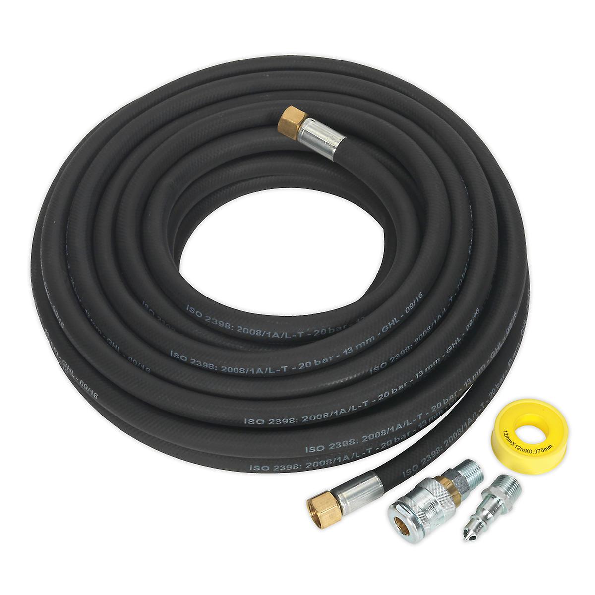 Sealey Ahk04 Air Hose Kit 15Mtr X ?13Mm High Flow With 100 Series Adaptors