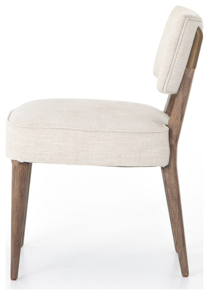 Orville Cambric Ivory Dining Chair Set Of 2   Midcentury   Dining Chairs   by Zin Home  Houzz