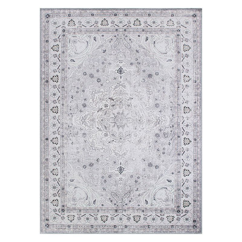 World Rug Gallery Transitional Medallion Machine Washable Area Rug