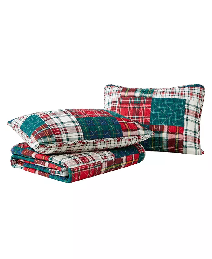 Nautica Emmet Patchwork Cotton Reversible 2 Piece Quilt Set， Twin