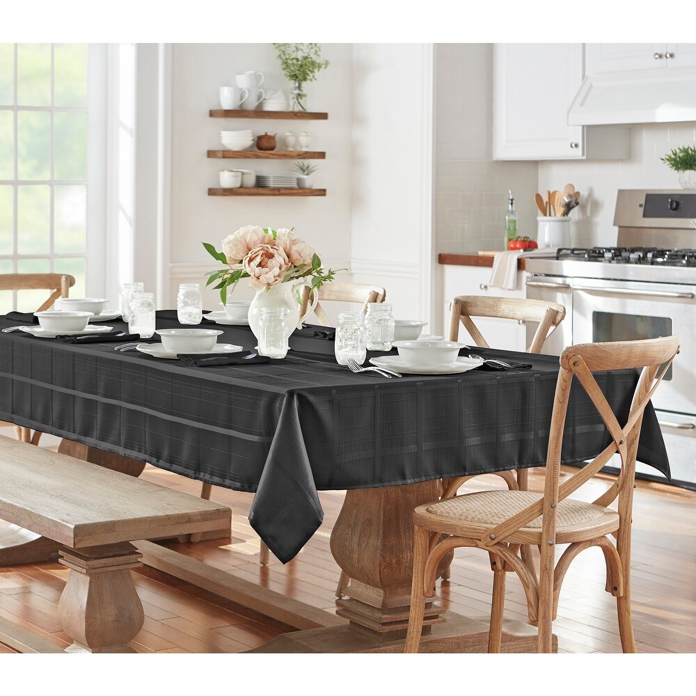 Elegance Plaid Jacquard Woven Tablecloth