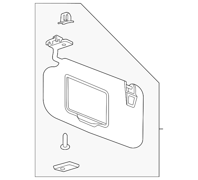 Genuine OE Ford Visor Assembly - Sun - LC5Z-7804105-BF