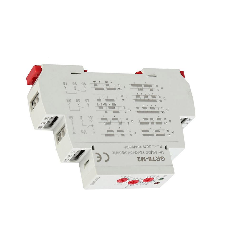 Grt8-m2 Multifunctional Delay Time Relay With 10 Functions Din Rail Mount Ac/dc 12v-240v