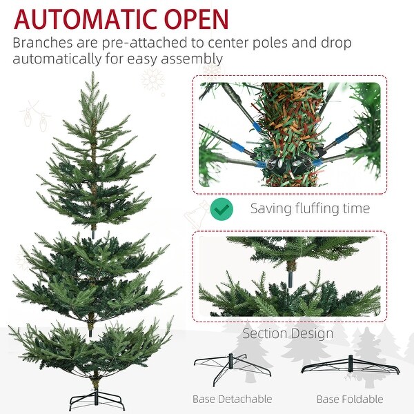 HOMCOM 6 ft. Artificial Unlit Christmas Tree with Stand