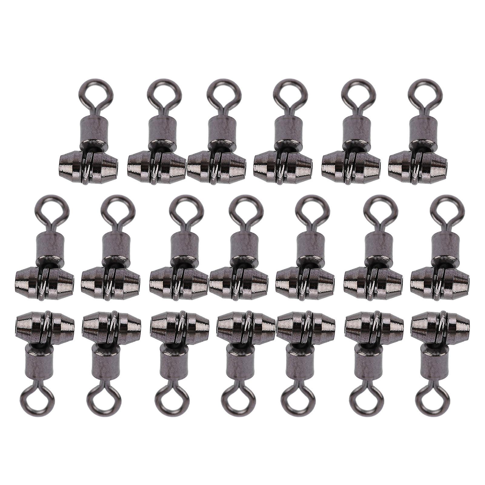 20pcs Copper Enhanced Version European Type Swivel Hook Gear Connector Fishing Equipments