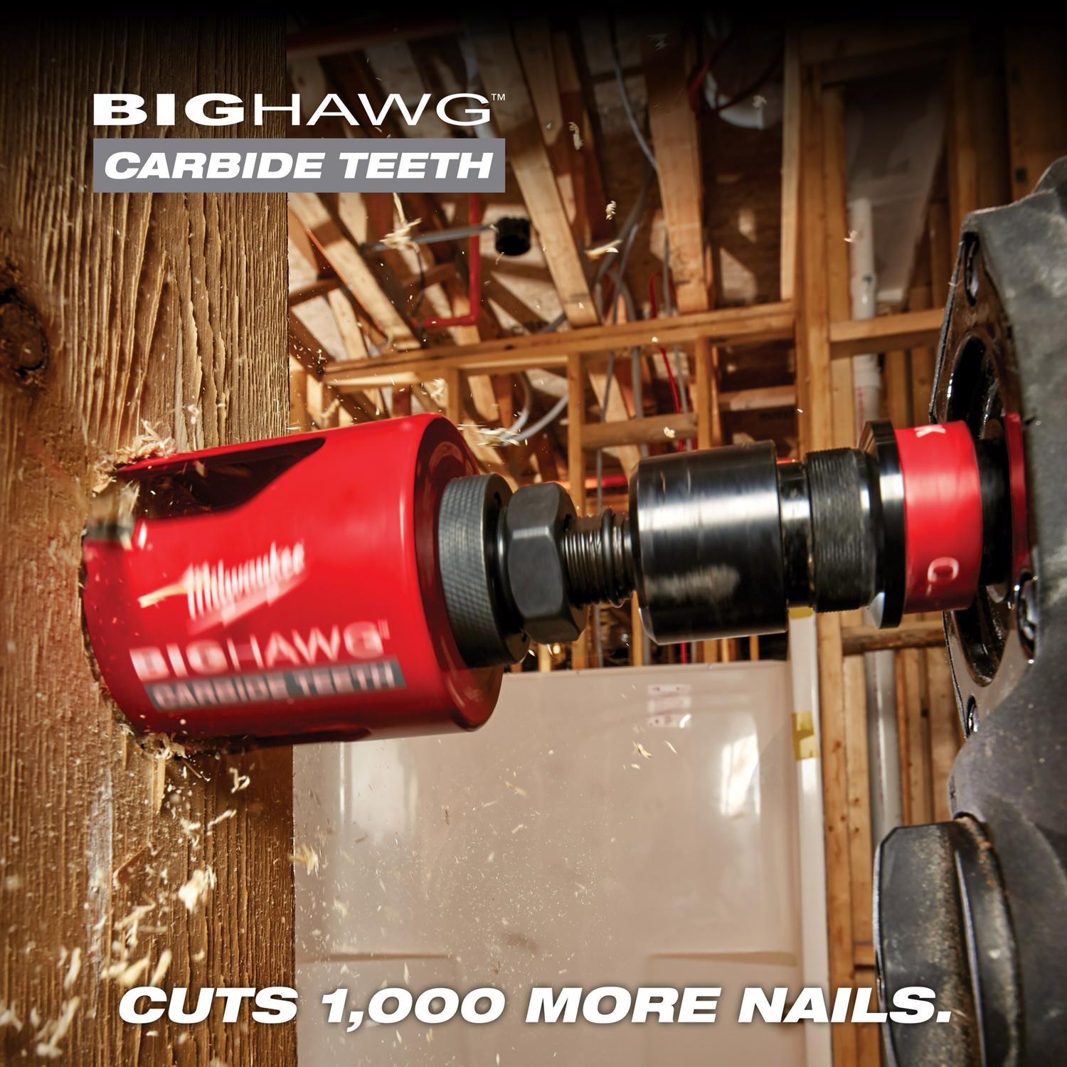 MW BIG HAWG 1-3/8 in. Carbide Tipped 3 Tooth Hole Saw 1 pc