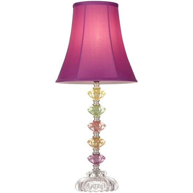 High Orchid Stacked Glass Off White Bell Shade For Bedroom Living Room Bedside Nightstand