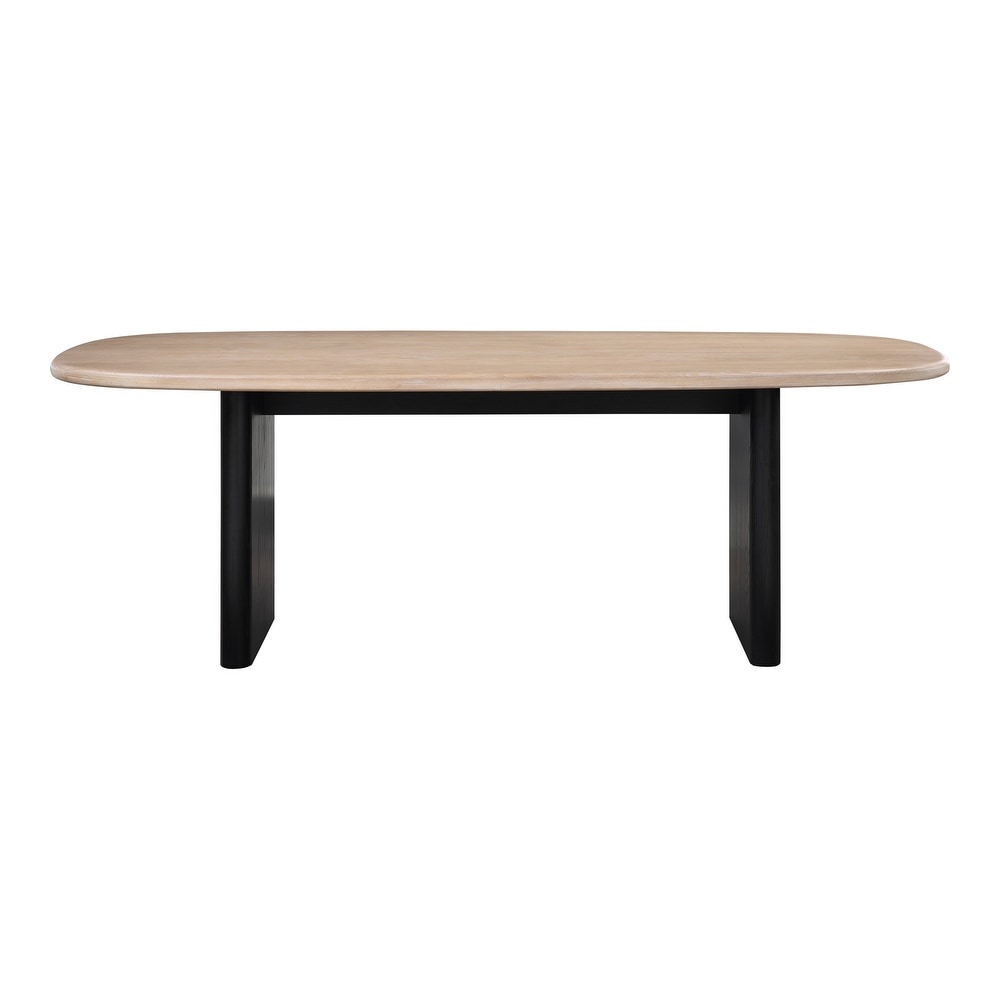 Aurelle Home Modern Solid Ash Wood 2 Tone Dining Table