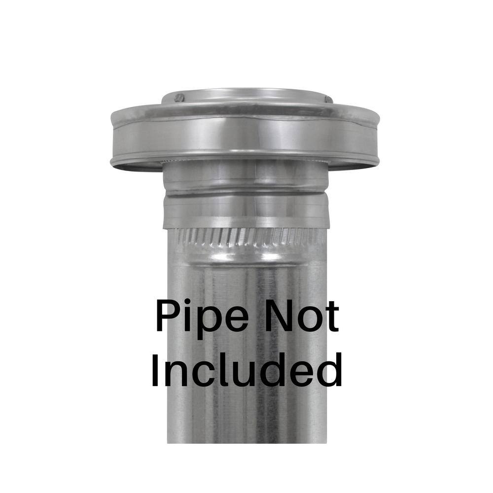 Active Ventilation 5 in. Dia Aluminum Vent Pipe Cap in Mill Finish VPC-5