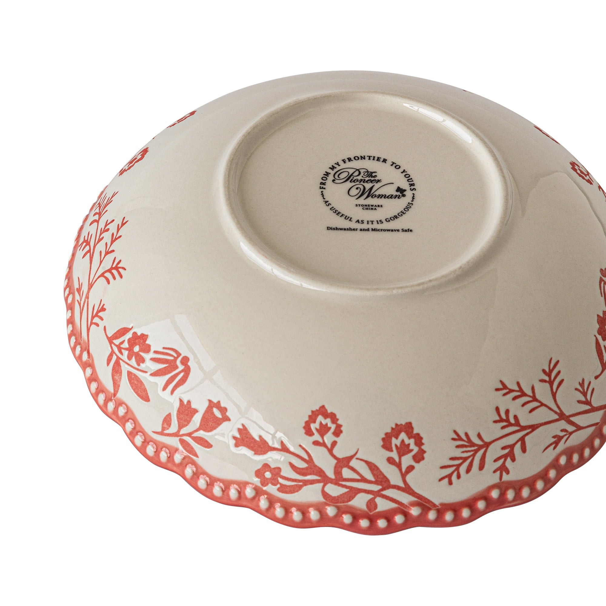 The Pioneer Woman Fancy Flourish Stoneware Pasta Bowl， Pink