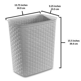 Sterilite Weave Capacity 8 5.8 Gal. Gray Plastic HomeOffice Wastebasket Trash Can (6-Pack) 6 x 10386A06