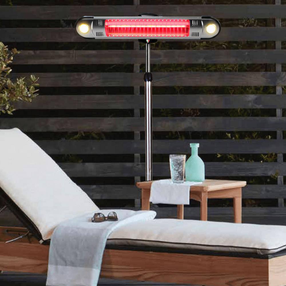 Lava Heat Italia Walle 1500-Watt 6 ft. Stainless Steel Electric Patio Heater with Remote EL6RES