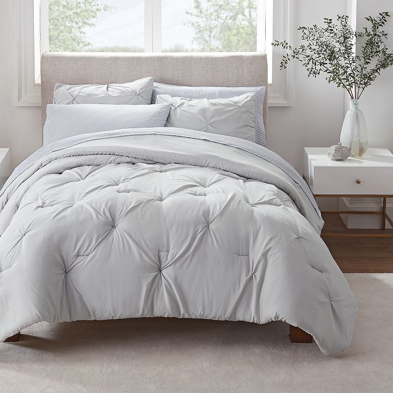 Serta? Simply Clean Antimicrobial Pleated Comforter Set with Sheets