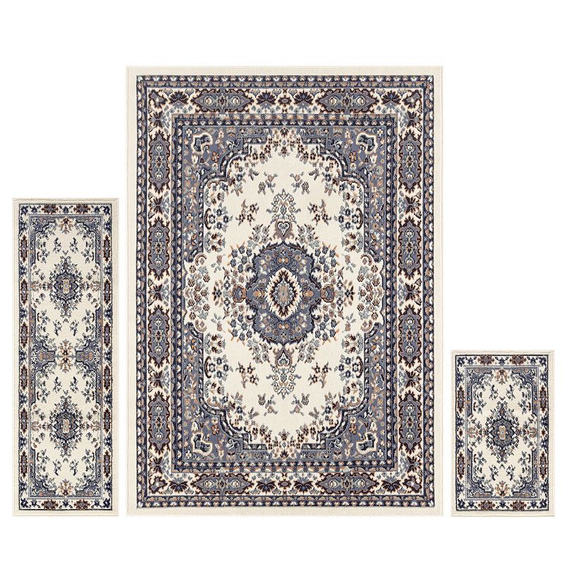 Home Dynamix Ariana Ksara Traditional Medallion 3-Piece Area Rug