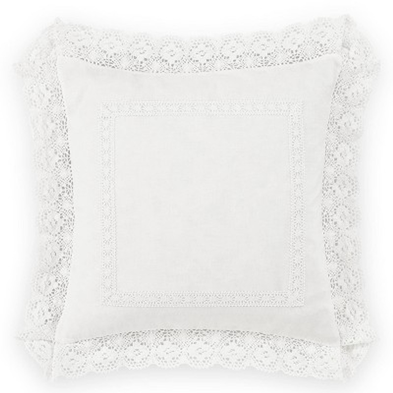 18x18 Annabella Decorative Throw Pillow White - Laura Ashley