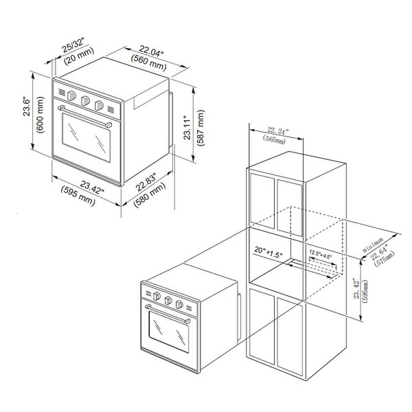 24-in Single Gas Wall Oven with Convection in Stainless Steel