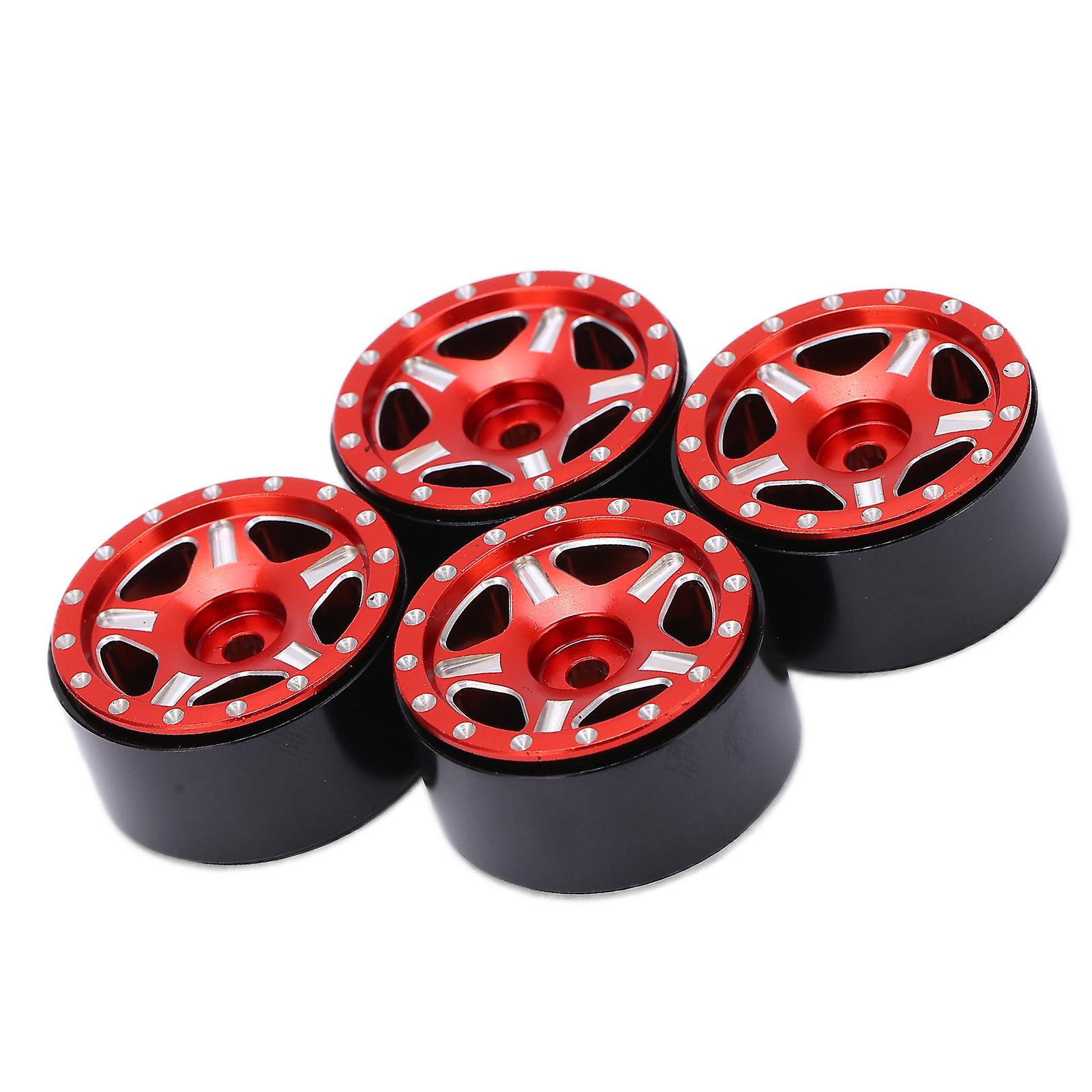 4pcs Aluminum Wheel Hub Durable Viscose Free Easily Installation 1/24 Rc Car Upgrade Parts For Remote Control Carred