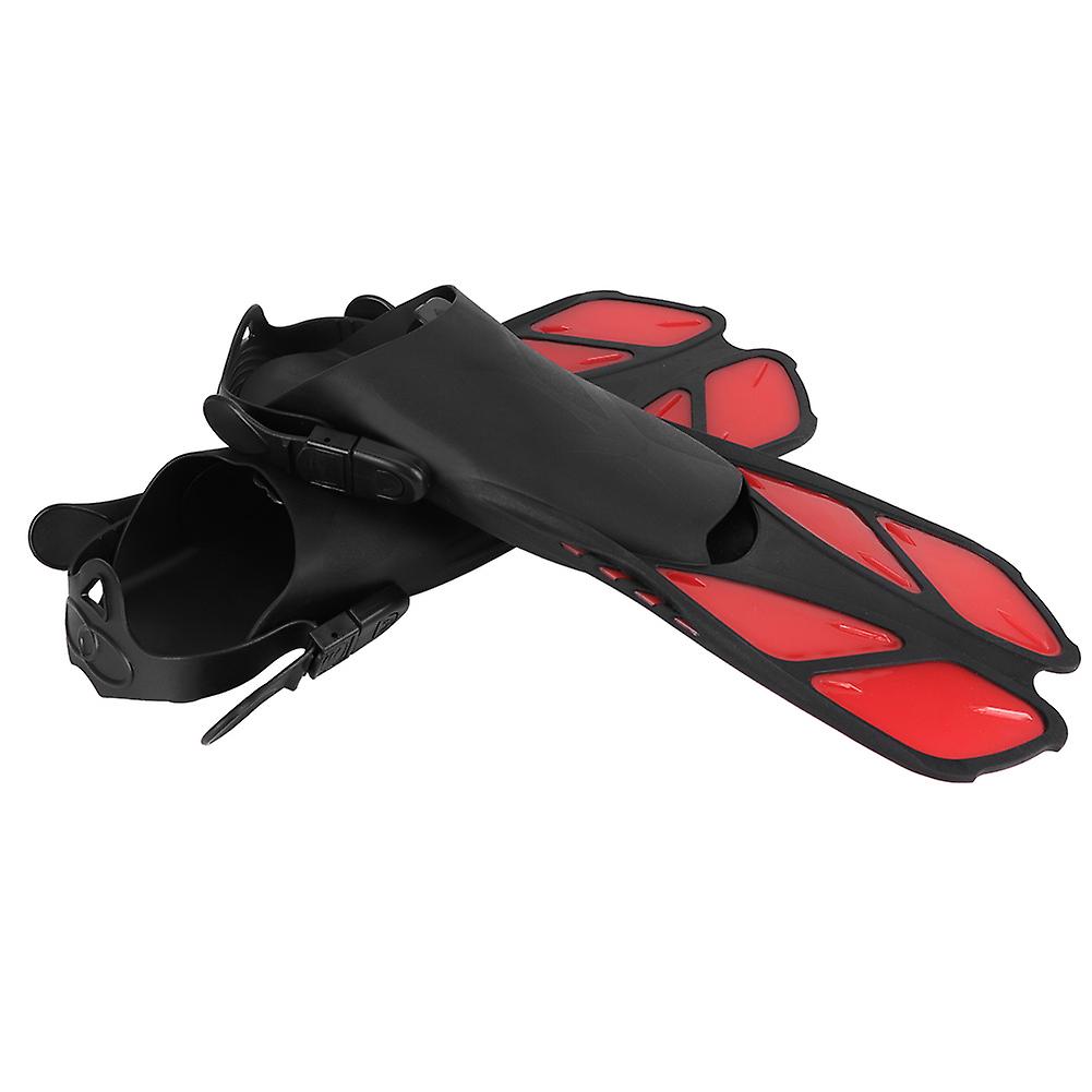 Adjustable Adult Diving Fins Comfortable Snorkeling Swimming Flippers Assistant Equipmentred