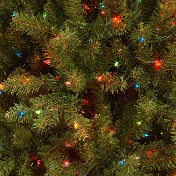 National Tree Company 7.5 ft. Dunhill Fir Slim Tree with Multicolor Lights