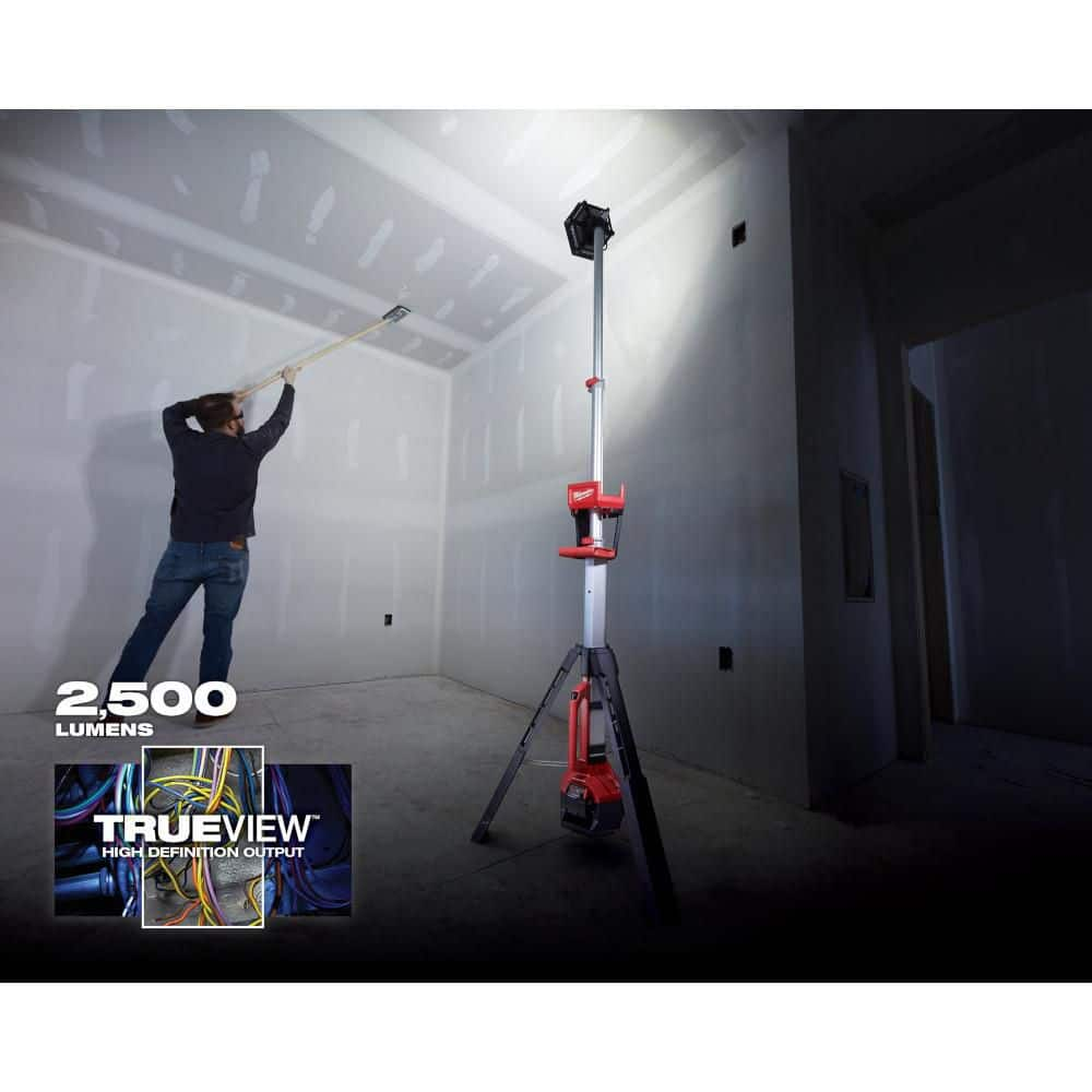 Milwaukee M18 FUEL 3-1/2 in. 18-Volt 21-Degree Lithium-Ion Brushless Cordless Nailer w/Tower Light, Two 6Ah HO Batteries 2744-20-2131-20-48-11-1862