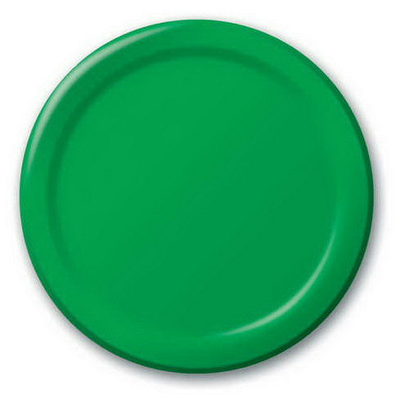 Creative Converting 47112B Emerald Green Dinner Pl...