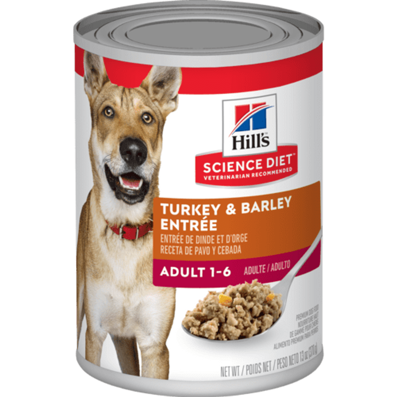 Hill's Science Diet Adult Turkey and Barley Canned Dog Food， 13 Oz.