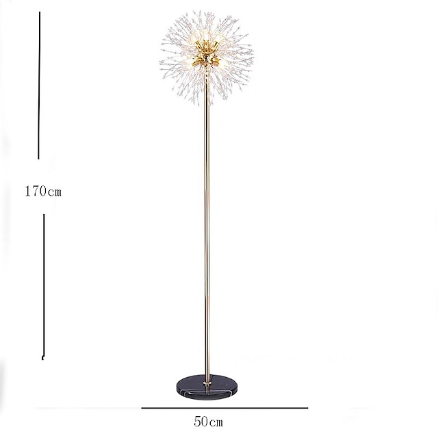 Elegant Floor Lamp Dandelion Floor Lamp Luxury Bedroom Bedside Lamp Vertical Living Room Study Marble Lamps Modern Reading Light