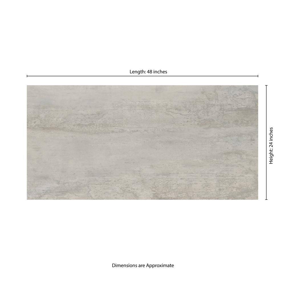 MSI Metallic Steel 24 in. x 48 in. Matte Porcelain Stone Look Floor and Wall Tile (16 sq. ft.Case) NMETSTE2448