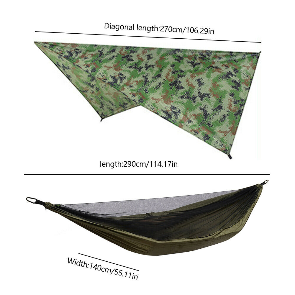 TFCFL Portable Camping Hammock Tent Nylon Spinning Travel Outdoor Sleeping Swing