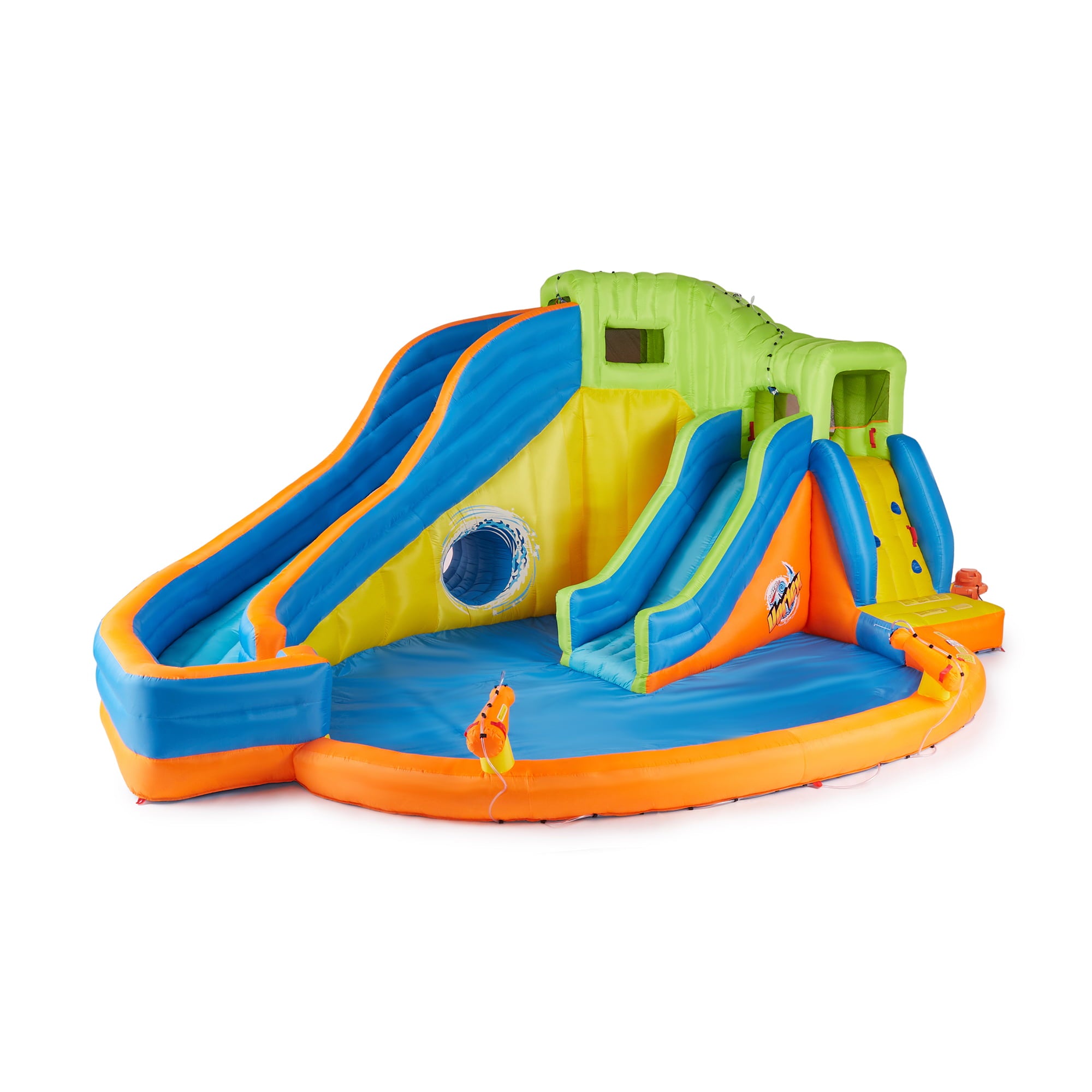 Banzai Pipeline Twist Inflatable Outdoor Water Pool Aqua Park and Slides