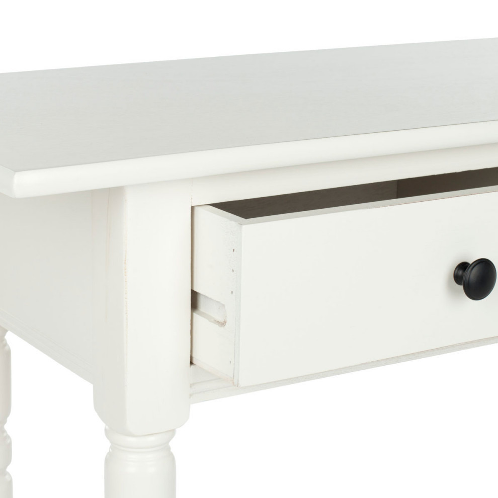 Vada 2 Drawer Console  Distressed Cream   Traditional   Console Tables   by Rustic Home Furniture Deco  Houzz